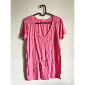 PINK by Victoria's Secret Hot Pink Simple Tee